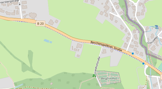 Pension auf Satellitenbild