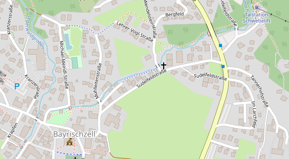 Pension auf Satellitenbild