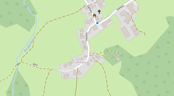 Pension auf Satellitenbild