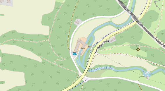 Pension auf Satellitenbild