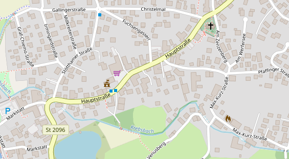 Pension auf Satellitenbild