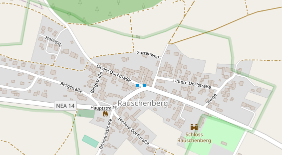 Pension auf Satellitenbild