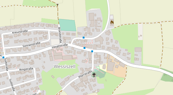 Pension auf Satellitenbild