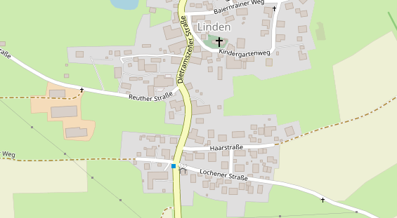 Pension auf Satellitenbild