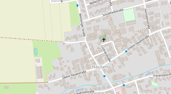 Pension auf Satellitenbild