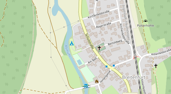 Pension auf Satellitenbild