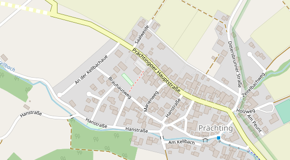 Pension auf Satellitenbild