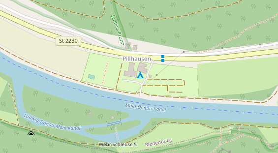 Pension auf Satellitenbild