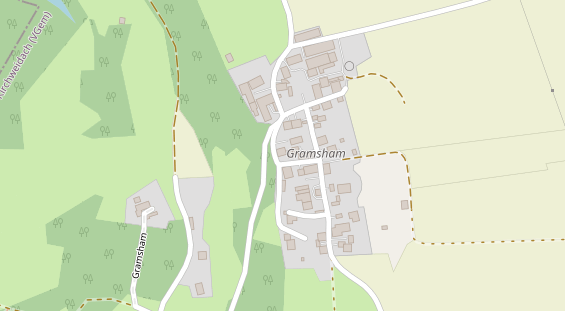 Pension auf Satellitenbild