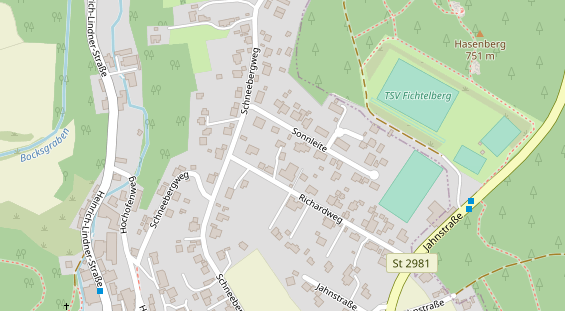 Pension auf Satellitenbild