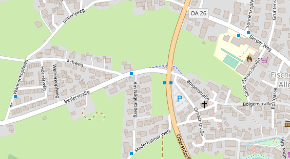 Pension auf Satellitenbild