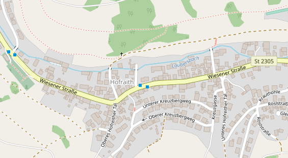 Pension auf Satellitenbild