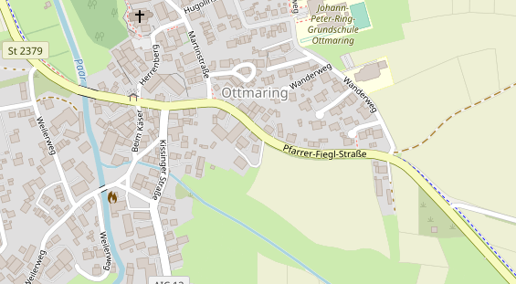 Pension auf Satellitenbild