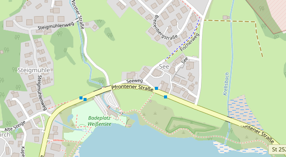 Pension auf Satellitenbild