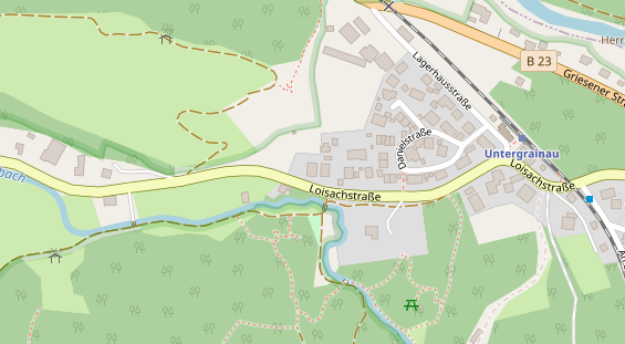 Pension auf Satellitenbild