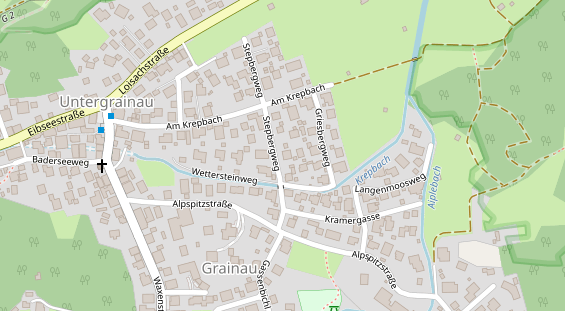 Pension auf Satellitenbild