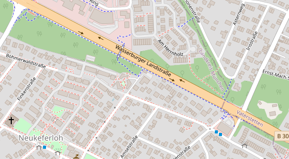 Pension auf Satellitenbild
