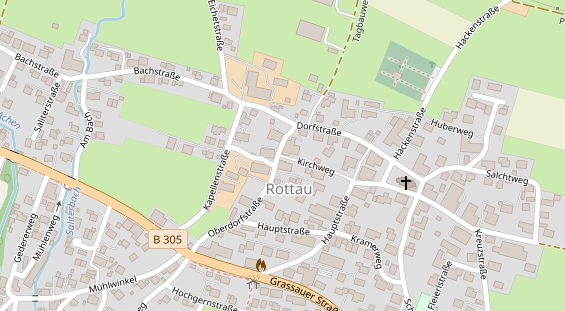 Pension auf Satellitenbild