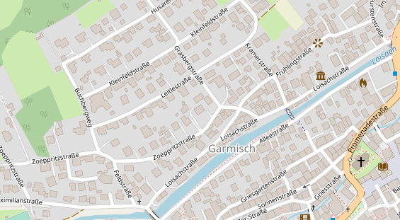 Pension auf Satellitenbild