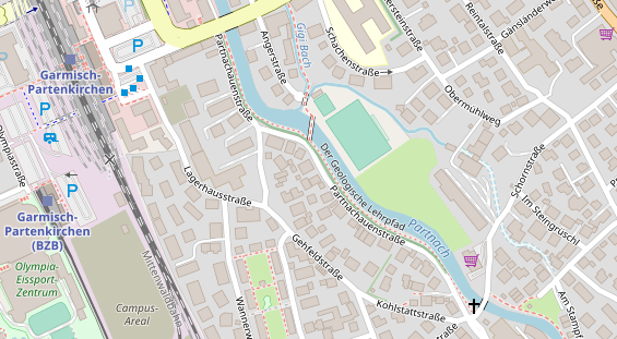 Pension auf Satellitenbild