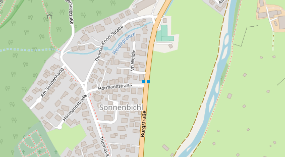 Pension auf Satellitenbild