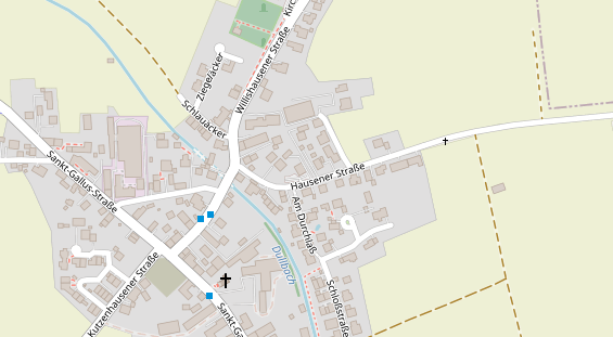 Pension auf Satellitenbild