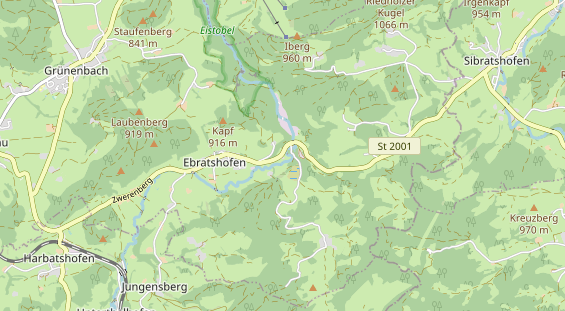 Pension auf Karte