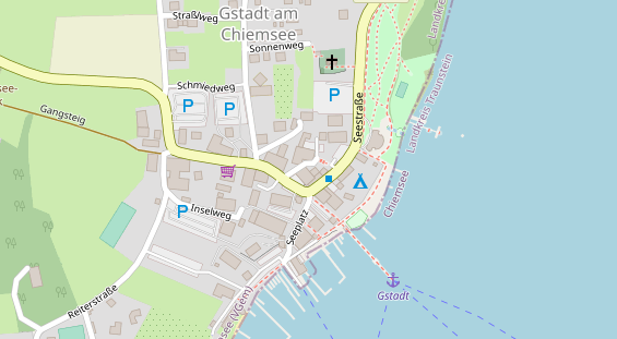 Pension auf Satellitenbild