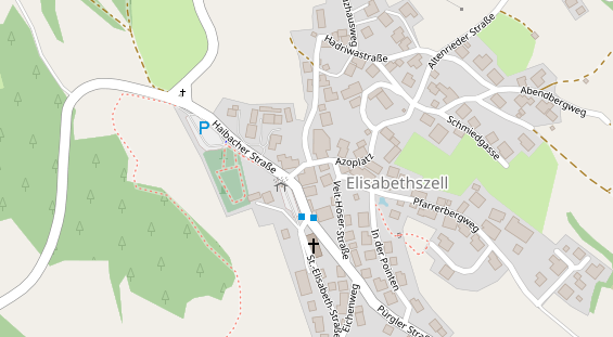 Pension auf Satellitenbild