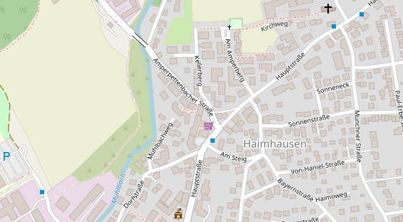 Pension auf Satellitenbild