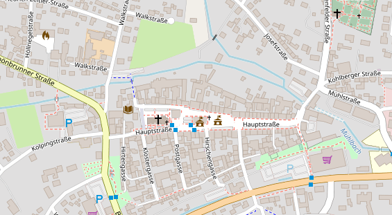 Pension auf Satellitenbild