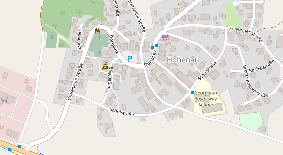 Pension auf Satellitenbild