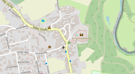 Pension auf Satellitenbild