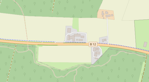 Pension auf Satellitenbild
