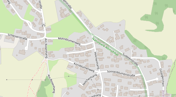 Pension auf Satellitenbild