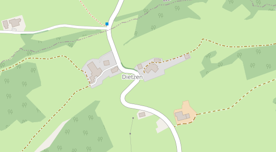 Pension auf Satellitenbild