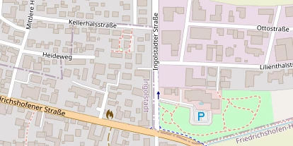 Pension auf Satellitenbild