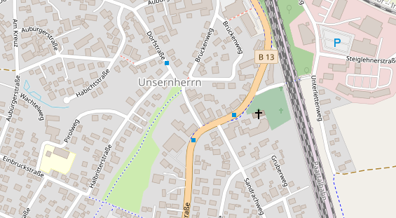 Pension auf Satellitenbild