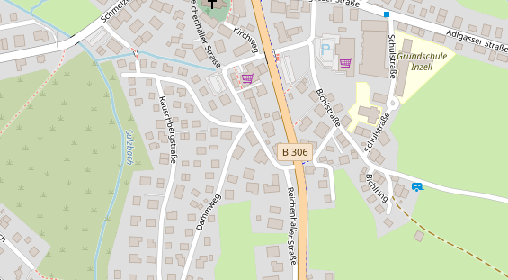 Pension auf Satellitenbild