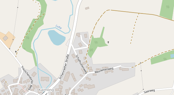 Pension auf Satellitenbild