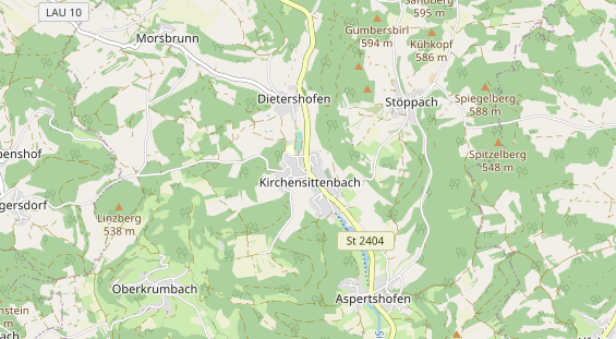Pension auf Karte