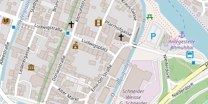 Pension auf Satellitenbild