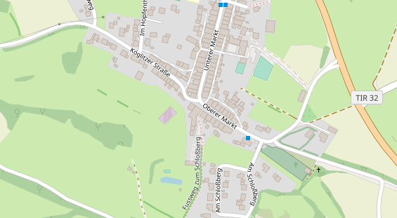 Pension auf Satellitenbild