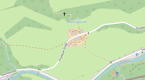 Pension auf Satellitenbild