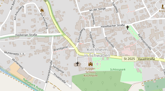 Pension auf Satellitenbild