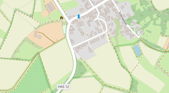 Pension auf Satellitenbild