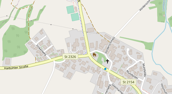 Pension auf Satellitenbild