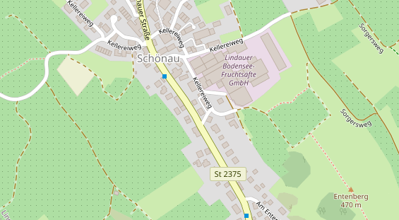 Pension auf Satellitenbild