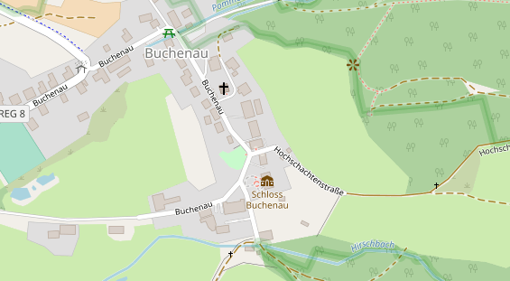 Pension auf Satellitenbild