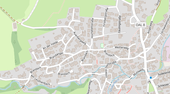 Pension auf Satellitenbild